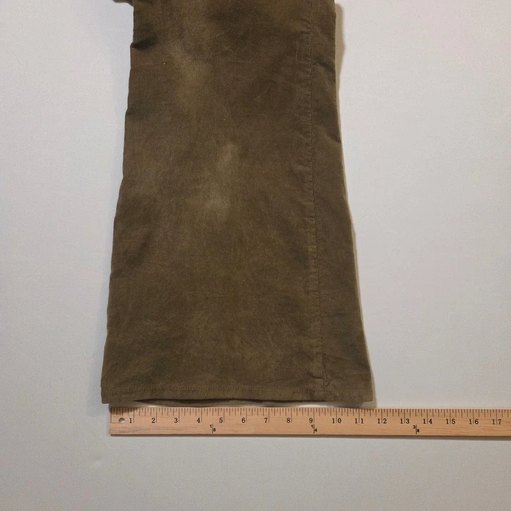 Free People We The Free Jayde Cord Flare Pants Fir Green Size 30 High Rise Boho